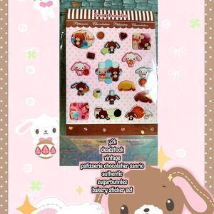 Y2K VINTAGE DEADSTOCK SUGARBUNNIES PATISSERIE CHOCOLATIER STICKER SET